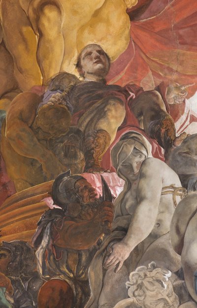 Roman judge condemning to death the Saints Apollonia, Lucy and Catherine of Alexandria, c.1696-97 by Paolo Pagani
